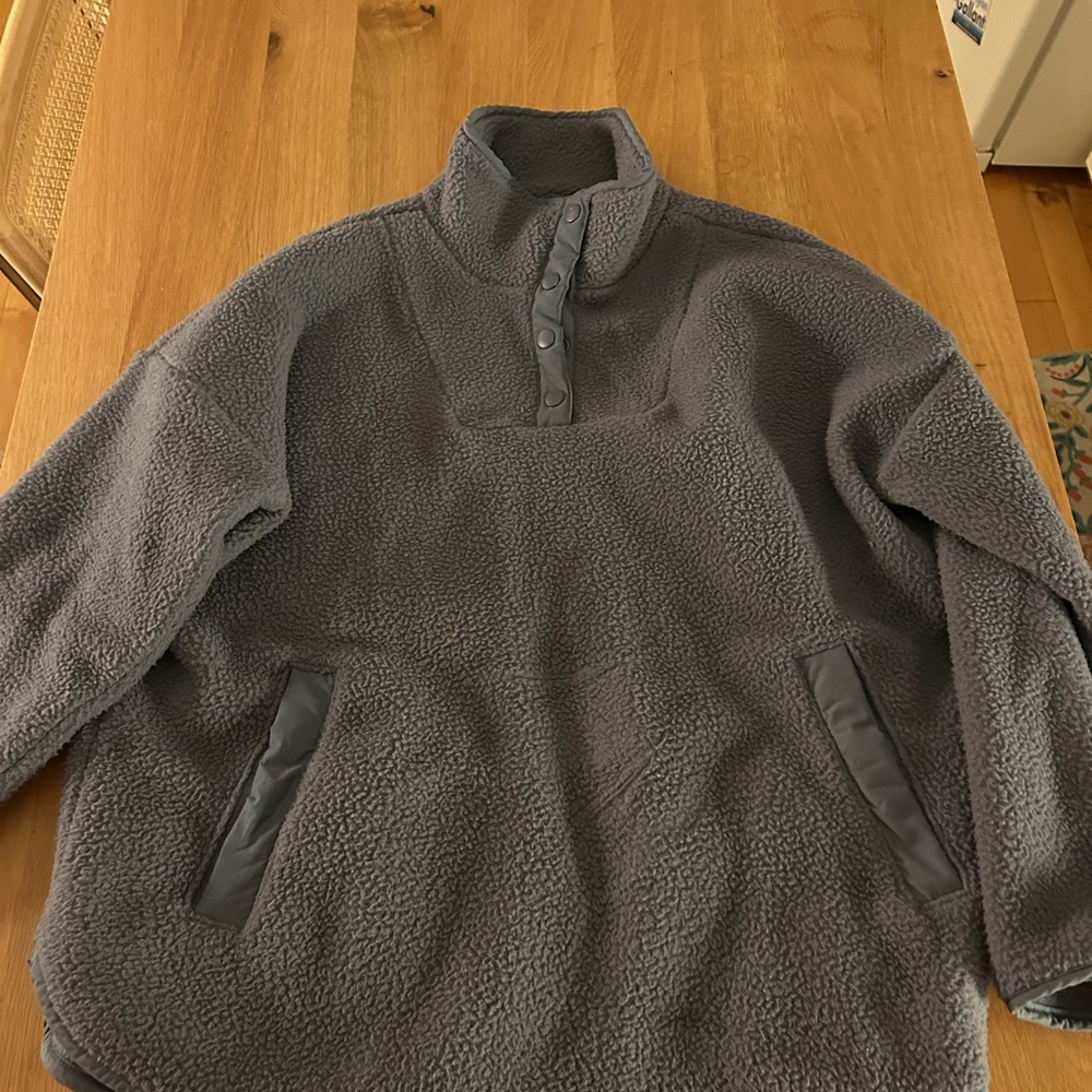 Madewell Soft Gray Fleece Jacket